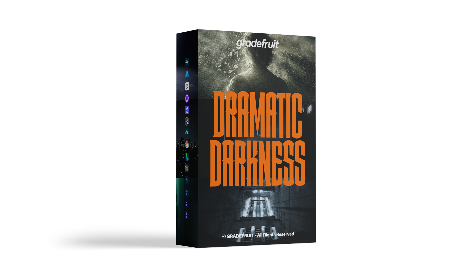 GradeFruit Dramatic Darkness戏剧性黑暗LUT与Lightroom预设 15款.cube/.dng 高对比强烈阴影风格